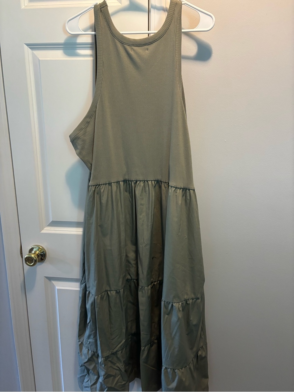 Maurices Ribbed Crewneck Top in Olive